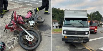 Motociclista fica gravemente ferida após acidente em Pomerode