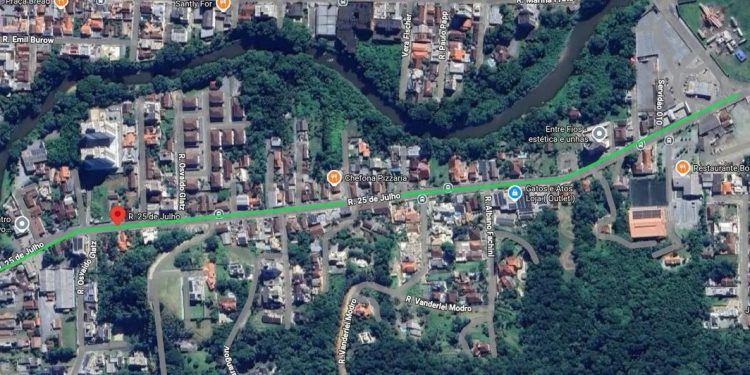 Rua 25 de Julho, em Jaraguá do Sul, terá interdição parcial neste domingo (08)