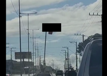 Trabalhador sofre choque elétrico na BR-280, em Guaramirim