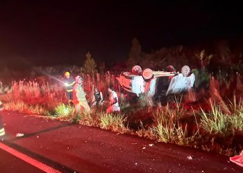 Acidente entre dois carros é registrado na BR-280, em Guaramirim