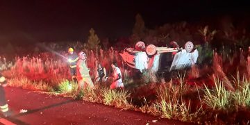 Acidente entre dois carros é registrado na BR-280, em Guaramirim