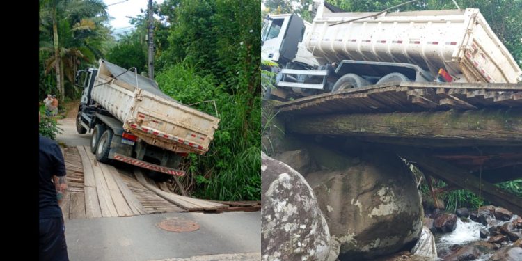 Pontilhão no Rio Molha, em Jaraguá do Sul, ficará interditado por dois dias
