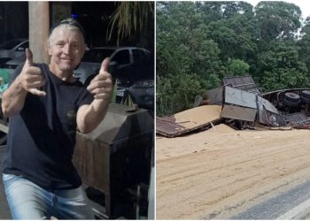 Caminhoneiro de Jaraguá do Sul morre em acidente grave na BR-280, em Mafra