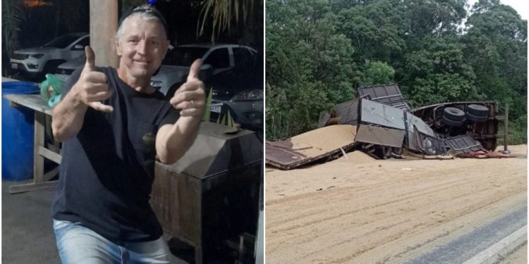 Caminhoneiro de Jaraguá do Sul morre em acidente grave na BR-280, em Mafra