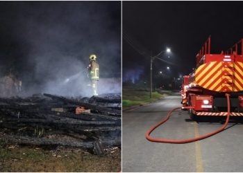 [Fotos] Casa fica completamente destruída após incêndio em Corupá