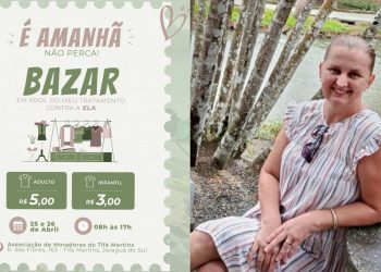 Jaraguá do Sul terá bazar solidário para ajudar mulher diagnosticada com Esclerose Lateral Amiotrófica
