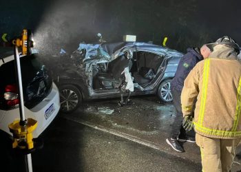[Vídeo] Mulher de 40 anos morre em grave acidente na BR-280 em Corupá
