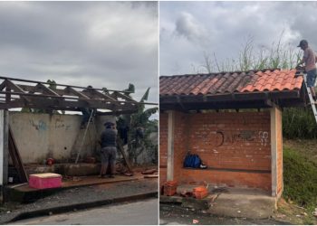 Guaramirim inicia revitalização e implantação de novos abrigos de ônibus