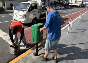 Prefeitura inicia a troca de lixeiras em Jaraguá do Sul