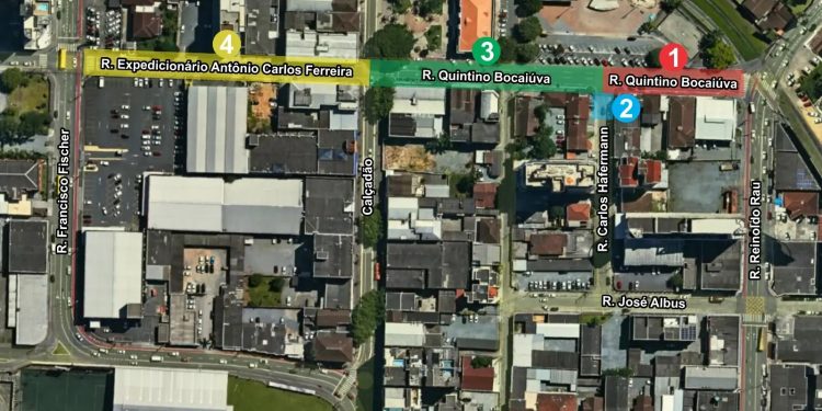 Ruas passarão por melhorias no Centro de Jaraguá do Sul e interdições serão feitas a partir de quarta (13)