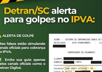 Detran/SC alerta para golpes no pagamento do IPVA