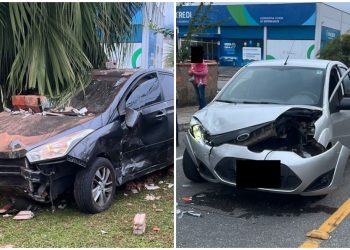 [Vídeo] Acidente envolvendo dois carros é registrado em Jaraguá do Sul