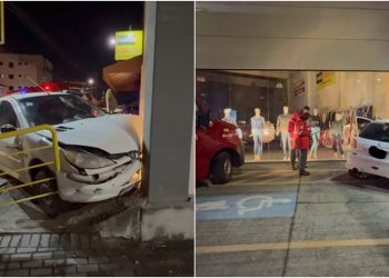 [Vídeo] Motorista passa mal e bate contra loja em Jaraguá do Sul