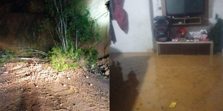 Chuva provoca alagamentos e quedas de barreiras em Corupá
