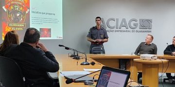 Bombeiros Voluntários de Guaramirim destacam trabalho de prevenção em plenária da ACIAG