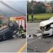 [Vídeo] Carro capota após colisão entre dois veículos na Barra do Rio Cerro, em Jaraguá do Sul