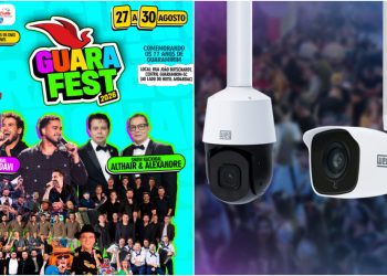 Mais segurança: Câmeras com reconhecimento facial são instaladas na Guarafest, em Guaramirim