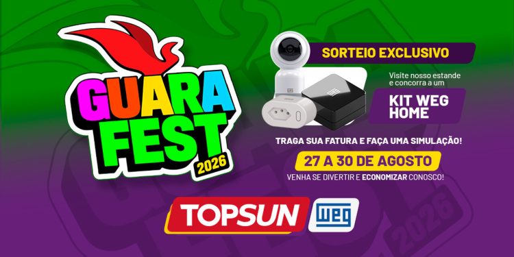 TOPSUN ENERGIA WEG é patrocinadora da GUARAFEST 2026 e prepara condições imperdíveis para o público