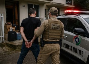 Homem pede apoio para retirar coisas de casa após separação, desobedece policiais e é preso em Jaraguá do Sul