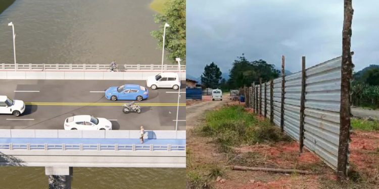 Iniciam as obras da nova ponte entre Jaraguá do Sul e Schroeder