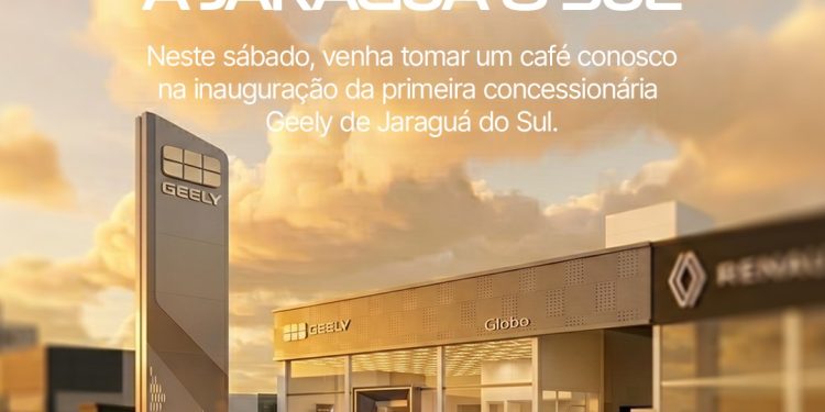 Concessionária Geely será inaugurada em Jaraguá do Sul neste sábado (15)