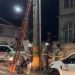 Policiais ficam feridos após viatura colidir no semáforo em Jaraguá do Sul