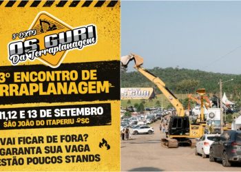 3ª Expo ‘Os Guris da Terraplanagem’ reúne profissionais do setor nos dias 11, 12 e 13 de setembro em São João do Itaperiú