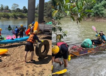 De pneus a portão: Ação retira 700 quilos de lixo dos rios de Jaraguá do Sul