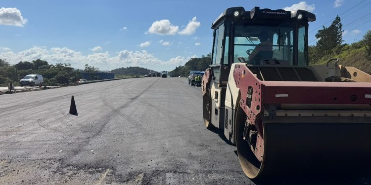 Obras no Viaduto da Dibrape, na BR-280, em Guaramirim, entram na fase de pavimentação