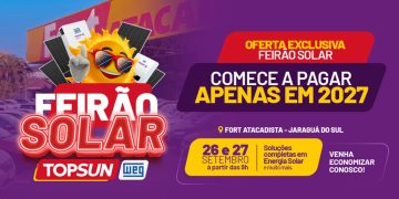 Feirão TopSun energia solar terá condição especial em Jaraguá do Sul