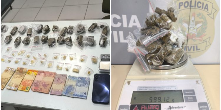 PM prende casal por tráfico de drogas em Massaranduba