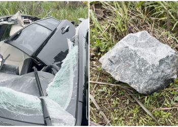 Mulher fica em estado grave após pedra cair de caminhão em Jaraguá do Sul