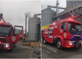 [Vídeo] Incêndio em silo de arroz na Cooperativa Juriti, em Massaranduba, é contido após dias de combate