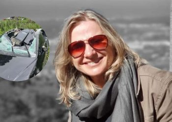 Mulher atingida por pedra que caiu de caminhão apresenta sinais de melhora