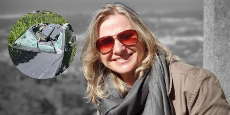 Mulher atingida por pedra que caiu de caminhão apresenta sinais de melhora